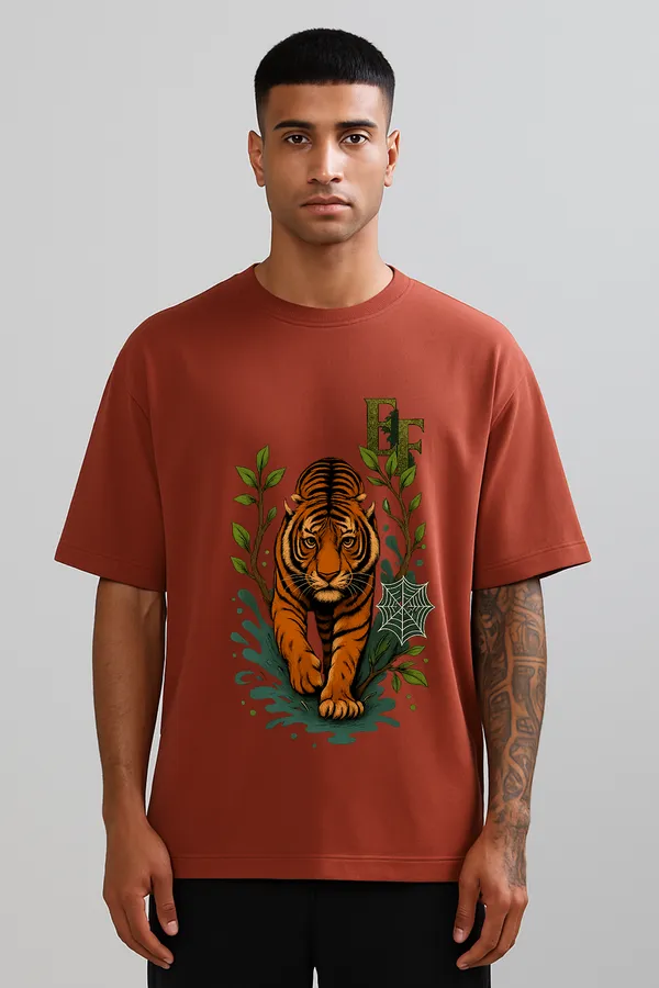 Tiger_in_a_Jungle_Oversized_T-Shirt_Unisex_Graphic_Tee_|_Streetwear_Fashion