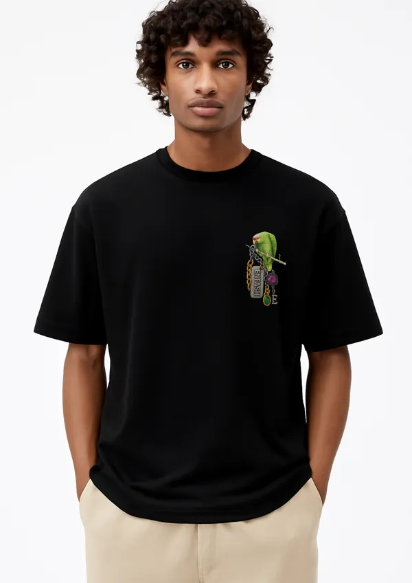 Parrots_&_Jewellery_Oversized_T-Shirt_Unisex_Graphic_Tee_|_Streetwear_Fashion