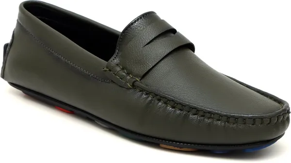 Olive_Synthetic_Premium_&_Elegant_Slip_On_Loafers_For_Men