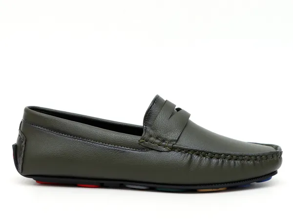 Olive_Synthetic_Premium_&_Elegant_Slip_On_Loafers_For_Men