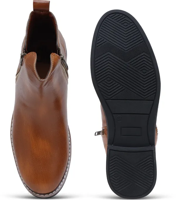 Tan_Synthetic_Premium_&_Elegant_Slip_On_Boots_For_Men