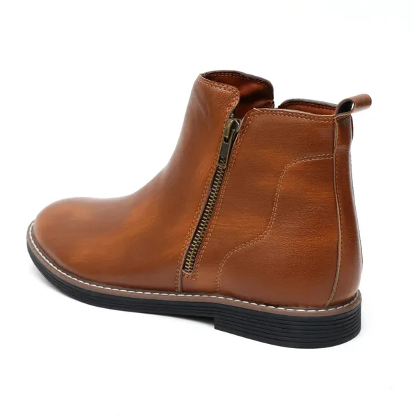 Tan_Synthetic_Premium_&_Elegant_Slip_On_Boots_For_Men