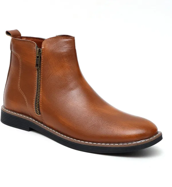 Tan_Synthetic_Premium_&_Elegant_Slip_On_Boots_For_Men