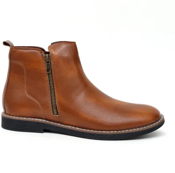 Tan_Synthetic_Premium_&_Elegant_Slip_On_Boots_For_Men