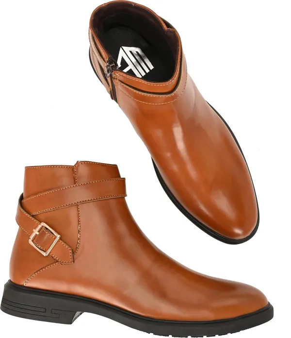 Tan_Synthetic_Premium_&_Elegant_Slip_On_Boots_For_Men