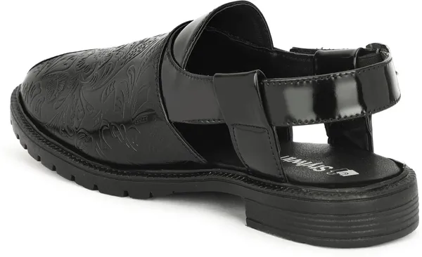 Black_Synthetic_Leather_Premium_&_Elegant_Platform_Heel_Sandal_For_Men