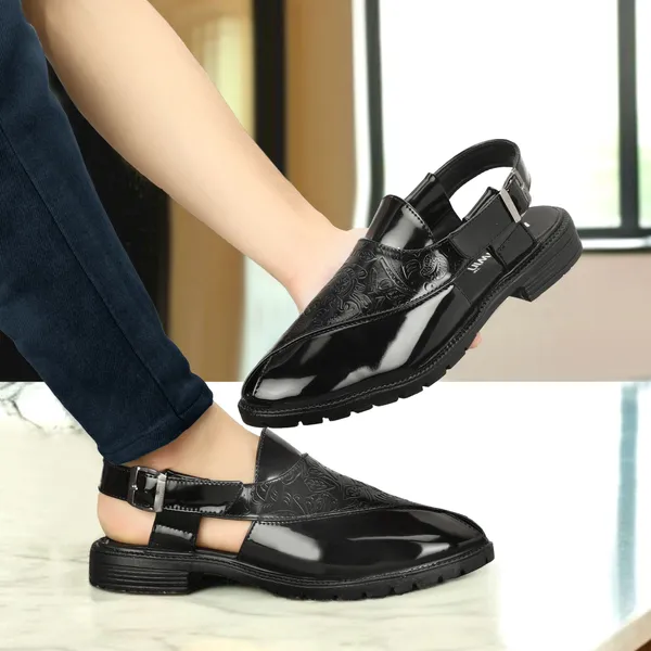 Black_Synthetic_Leather_Premium_&_Elegant_Platform_Heel_Sandal_For_Men