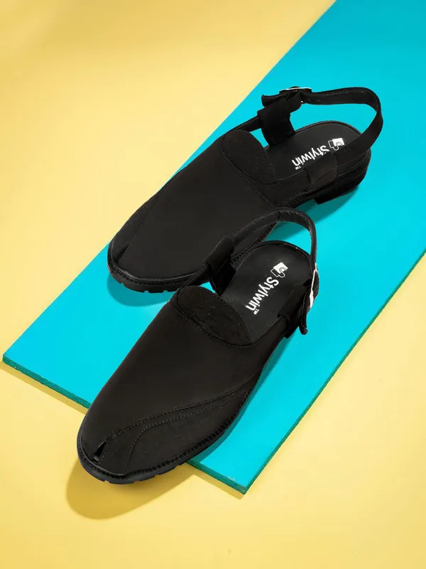 Black_Synthetic_Leather_Premium_&_Elegant_Platform_Heel_Sandal_For_Men