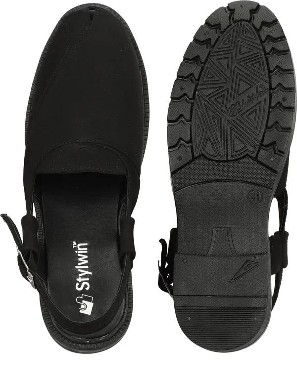 Black_Synthetic_Leather_Premium_&_Elegant_Platform_Heel_Sandal_For_Men