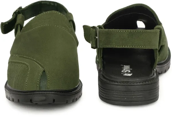 Green_Synthetic_Leather_Premium_&_Elegant_Platform_Heel_Sandal_For_Men