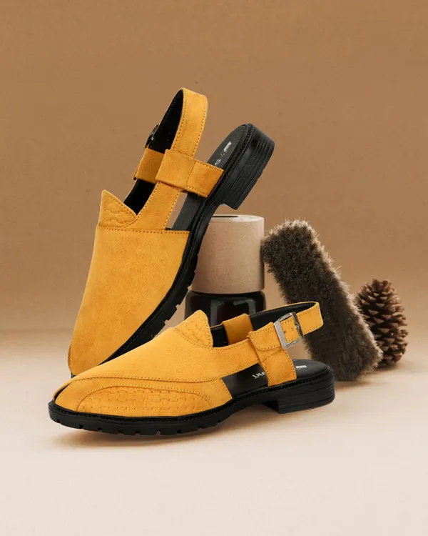 Yellow_Synthetic_Leather_Premium_&_Elegant_Platform_Heel_Sandal_For_Men