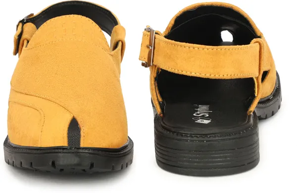 Yellow_Synthetic_Leather_Premium_&_Elegant_Platform_Heel_Sandal_For_Men