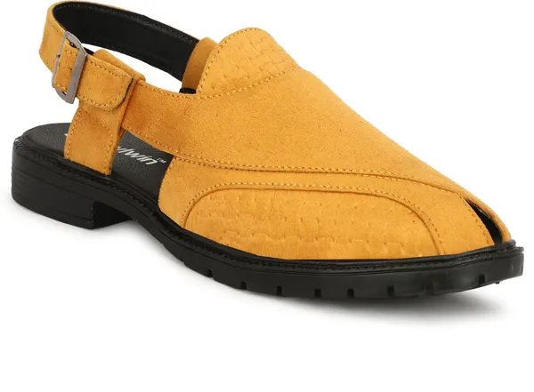 Yellow_Synthetic_Leather_Premium_&_Elegant_Platform_Heel_Sandal_For_Men