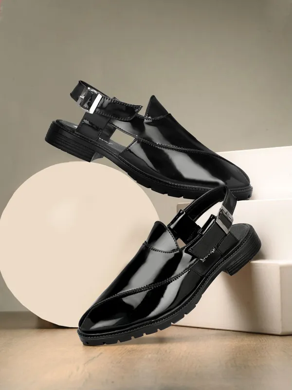 Black_Synthetic_Leather_Premium_&_Elegant_Platform_Heel_Sandal_For_Men