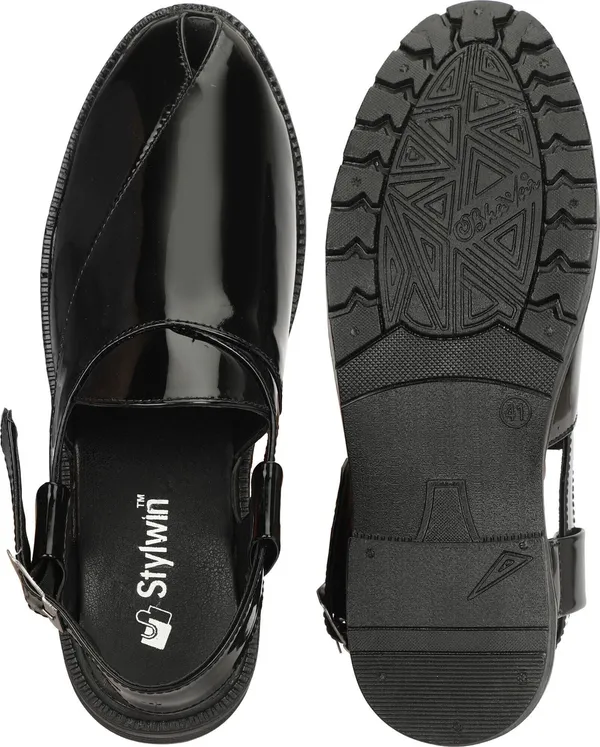 Black_Synthetic_Leather_Premium_&_Elegant_Platform_Heel_Sandal_For_Men