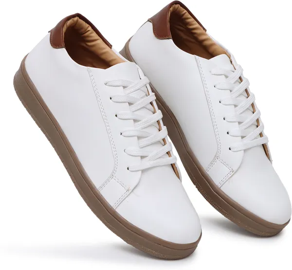 White_Synthetic_Premium_&_Elegant_Lace_Up_Sneakers_For_Men