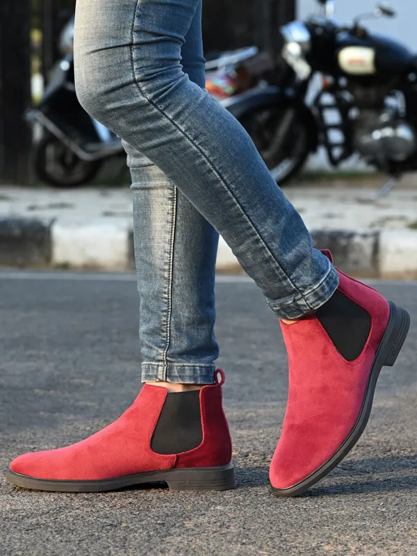 Red_Synthetic_Premium_&_Elegant_Slip_On_Boots_For_Men