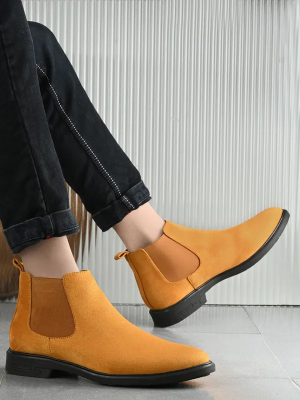 Tan_Synthetic_Premium_&_Elegant_Slip_On_Boots_For_Men
