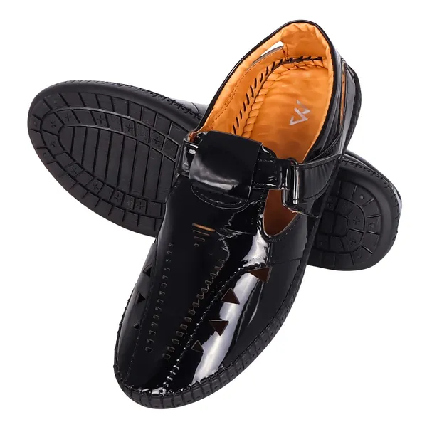 Black_Synthetic_Pu_Leather_Shoes_For_Gym_&_Flexibility_Workouts