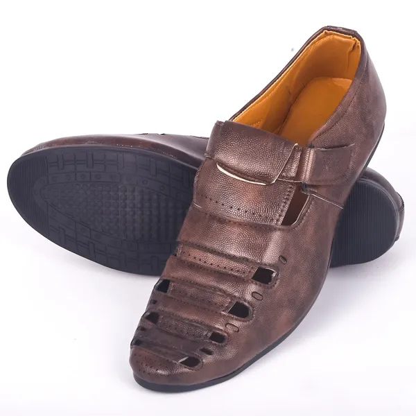 Dark_Brown_Stretch_Knit_Upper_Eva_Sole_Shoes_For_Everyday_Comfort