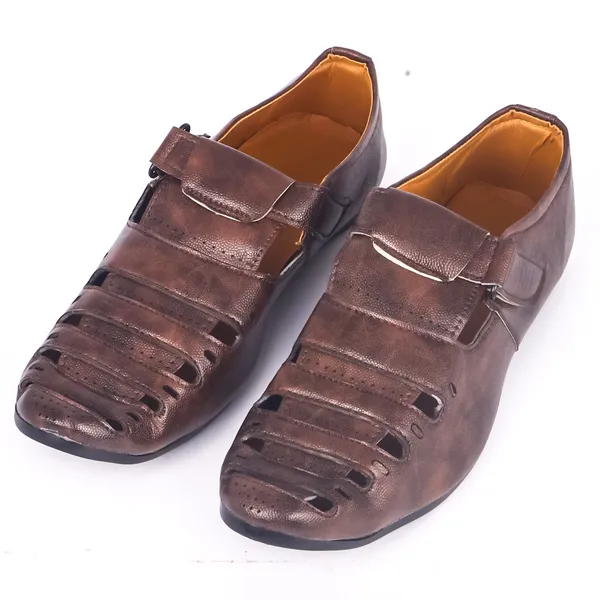 Dark_Brown_Stretch_Knit_Upper_Eva_Sole_Shoes_For_Everyday_Comfort