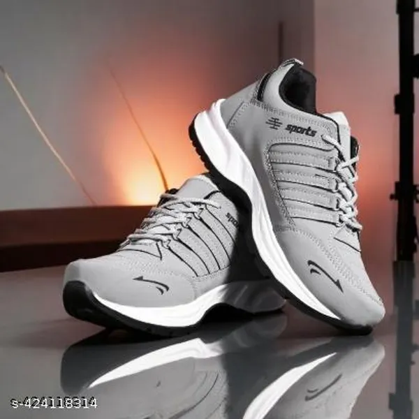 Grey_Synthetic_Upper_Eva_Rubber_Sole_Shoes_For_Speed_Training