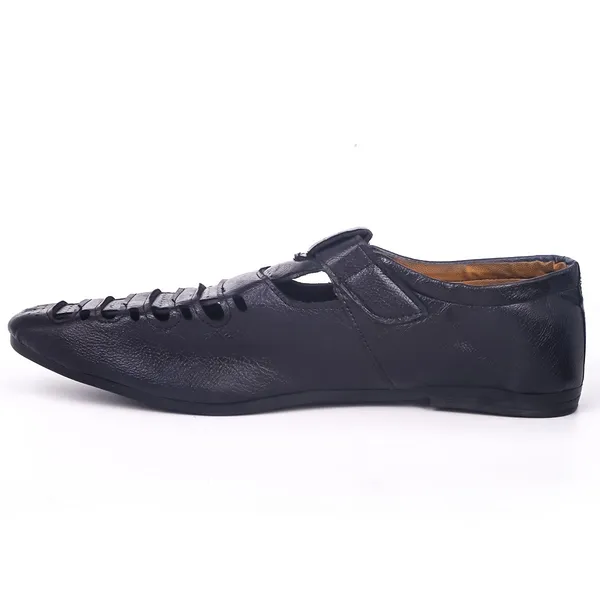 Dark_Blue_Synthetic_Leather_Upper_Rubber_Sole_Shoes_For_Casual_&_Light_Activity