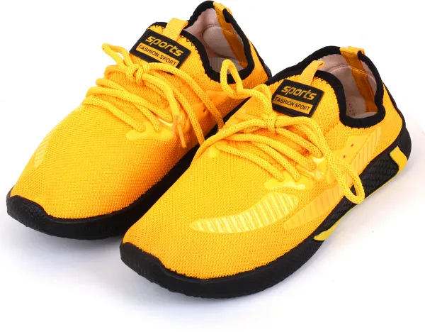 Yellow_Mesh_Fabric_With_Synthetic_Shoes_For_Casual_Daily_Wear