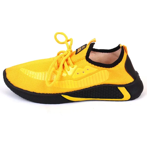 Yellow_Mesh_Fabric_With_Synthetic_Shoes_For_Casual_Daily_Wear