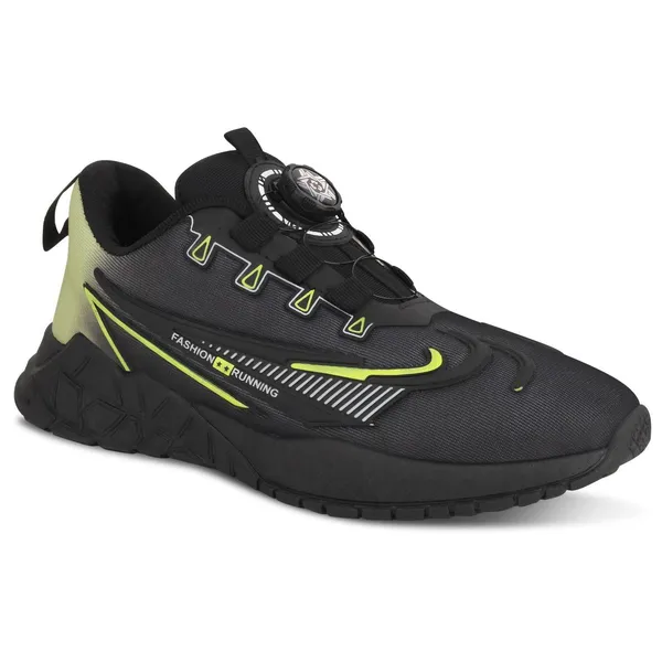 Black_With_Green_Mesh_Upper_Eva_Rubber_Sole_Shoes_For_Gym_&_Light_Running