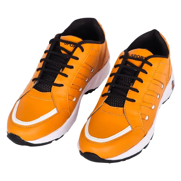 Orange_Synthetic_Leather_Upper_Pvc_Rubber_Sole_Shoes_For_Sprinting_&_Track