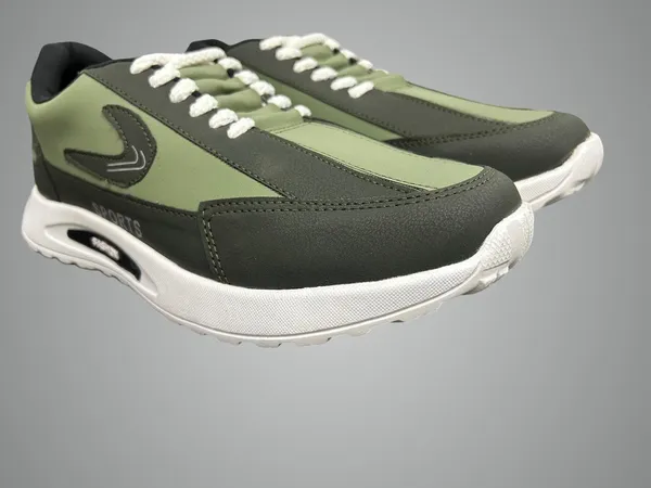 Green_Knit_Mesh_Upper_Tpr_Sole_Shoes_For_Comfortable_Daily_Walking