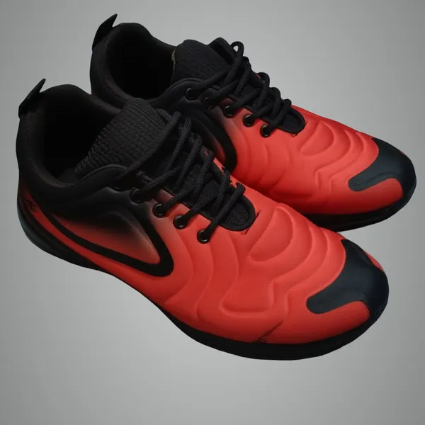 Red_Synthetic_Upper_Eva_Rubber_Sole_Shoes_For_Smooth_Road_Running