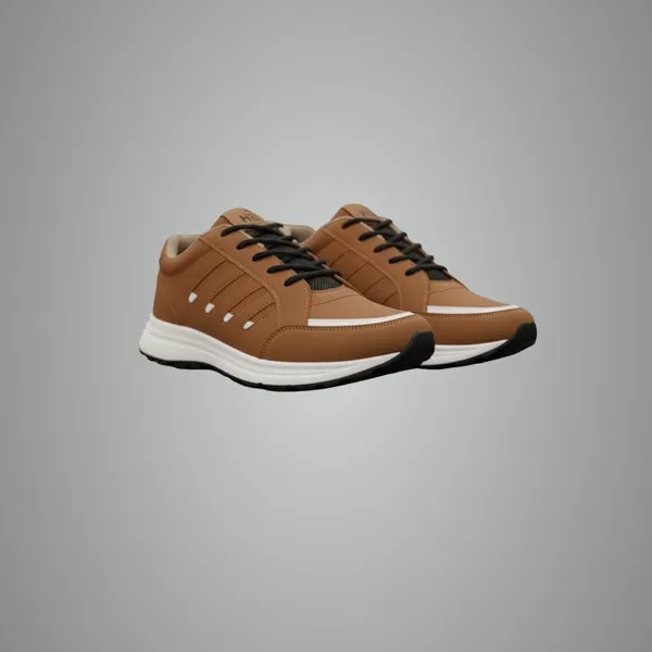 Brown_Synthetic_Leather_Upper_Pvc_Rubber_Sole_Shoes_For_Gym_&_Weight_Training