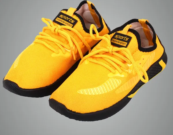Yellow_Mesh_Fabric_With_Synthetic_Shoes_For_Casual_Daily_Wear