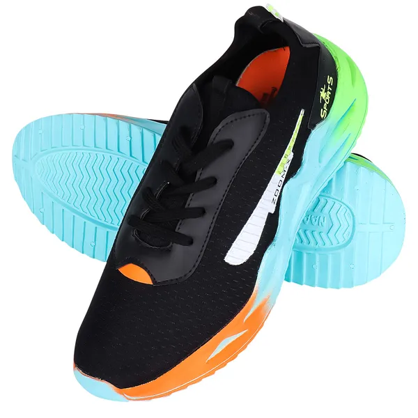 Black_Synthetic_Pu_Leather_Shoes_For_High_Intensity_Workouts
