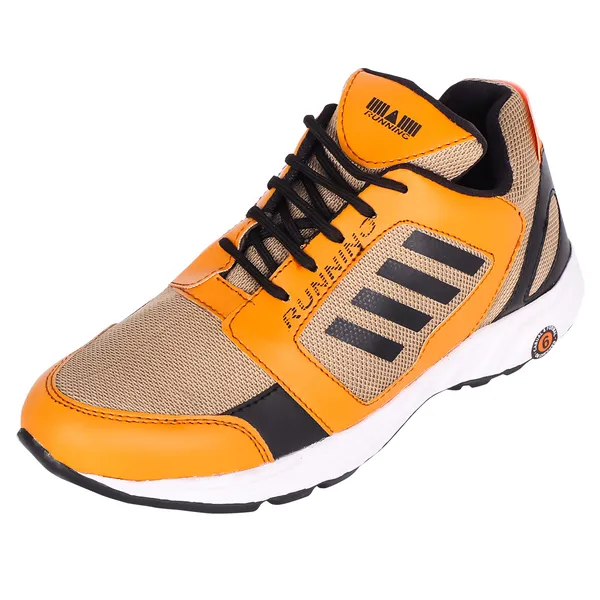 Orange_Synthetic_Pu_Leather_Shoes_For_Performance_Running