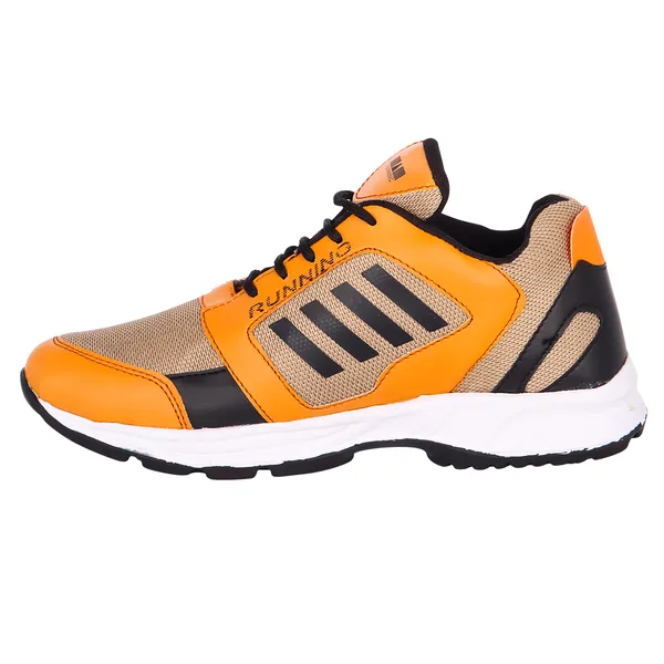 Orange_Synthetic_Pu_Leather_Shoes_For_Performance_Running