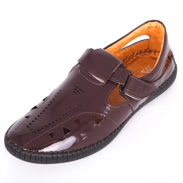 Brown_Synthetic_Pu_Leather_Shoes_For_Daily_Running