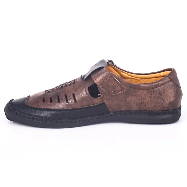 Dark_Brown_Laser_Cut_Loafer_Or_Roman_Sandal_Shoe_Shoes_For_Flexible_Training