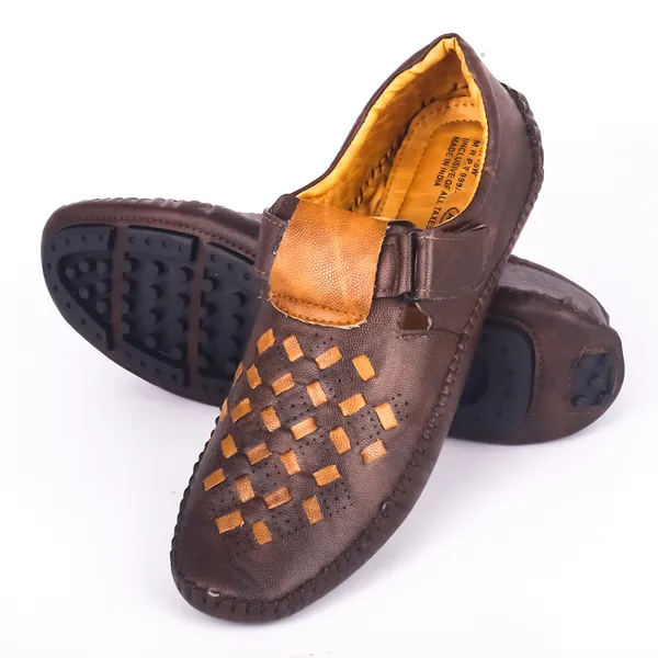 Brown_Leather_Pu_Shoes_For_Street_Running
