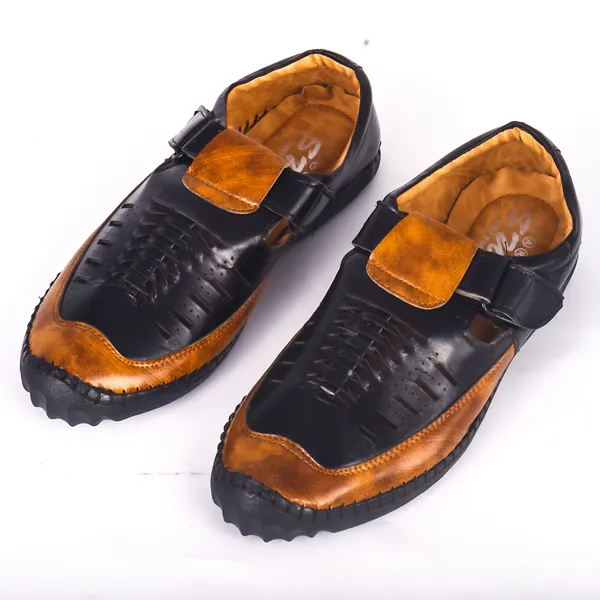 Black_Laser_Cut_Loafer_Or_Roman_Sandal_Shoe_Shoes_For_Performance_Running