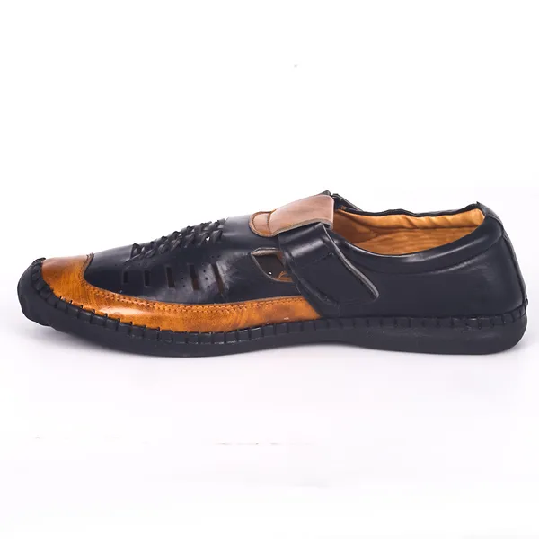 Black_Laser_Cut_Loafer_Or_Roman_Sandal_Shoe_Shoes_For_Performance_Running
