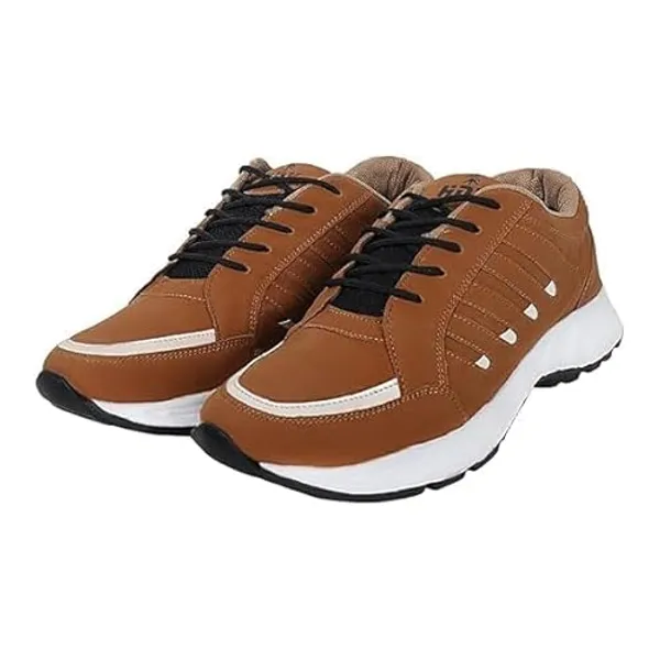 Brown_Synthetic_Leather_Upper_Pvc_Rubber_Sole_Shoes_For_Gym_&_Weight_Training