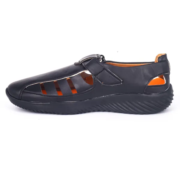 Black_Synthetic_Leather_Upper_Pu_Rubber_Sole_Shoes_For_Casual_&_Active_Wear