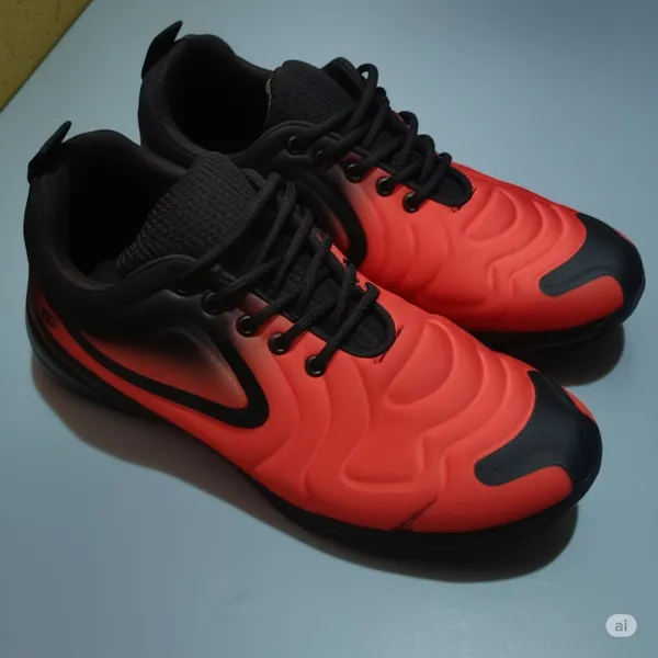 Red_Synthetic_Upper_Eva_Rubber_Sole_Shoes_For_Smooth_Road_Running