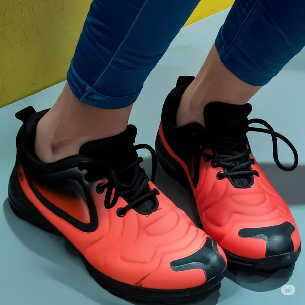 Red_Synthetic_Upper_Eva_Rubber_Sole_Shoes_For_Smooth_Road_Running
