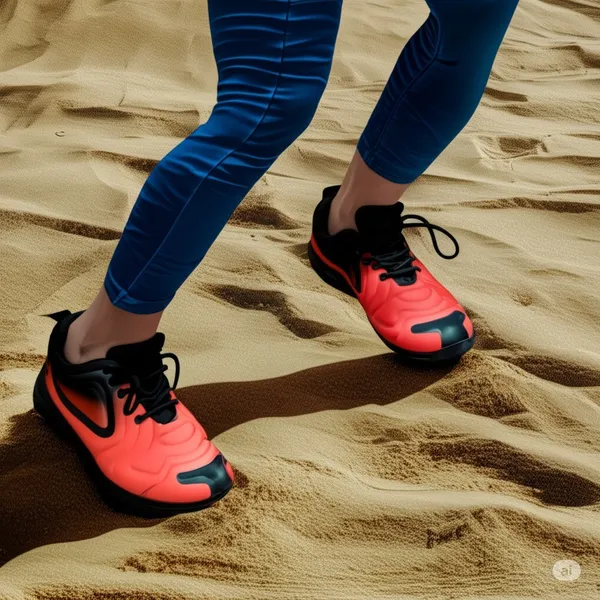 Red_Synthetic_Upper_Eva_Rubber_Sole_Shoes_For_Smooth_Road_Running