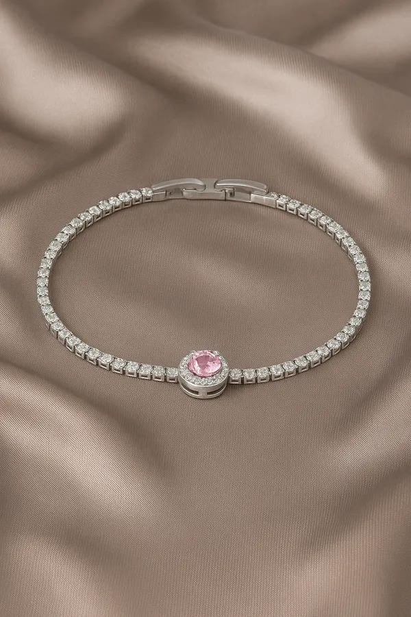 Pink_&_Silver_Premium_&_Elegant_Bracelet_For_Women
