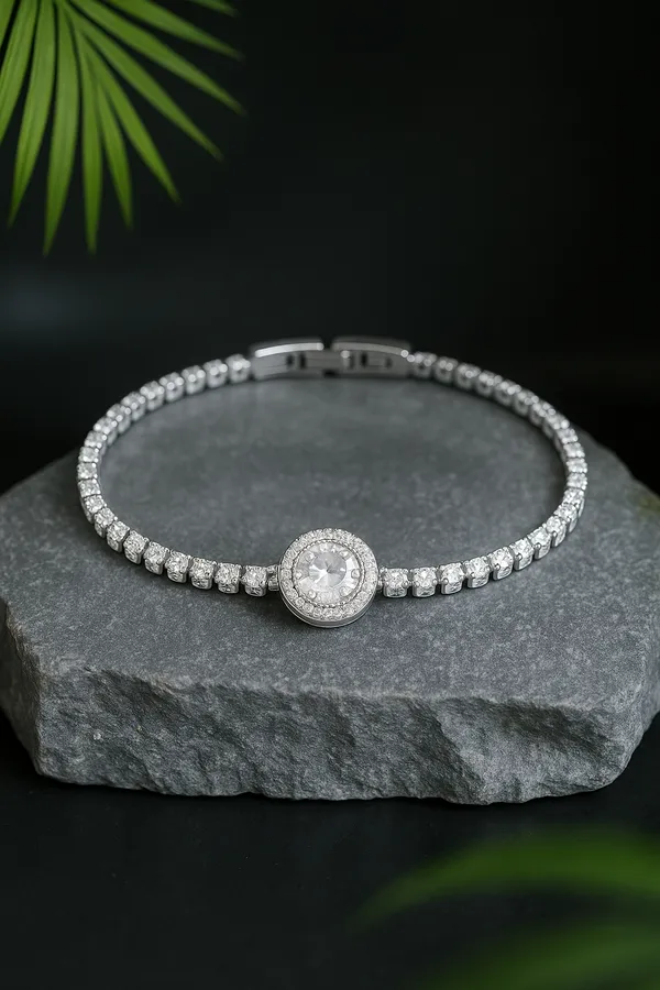 White_&_Silver_Premium_&_Elegant_Bracelet_For_Women